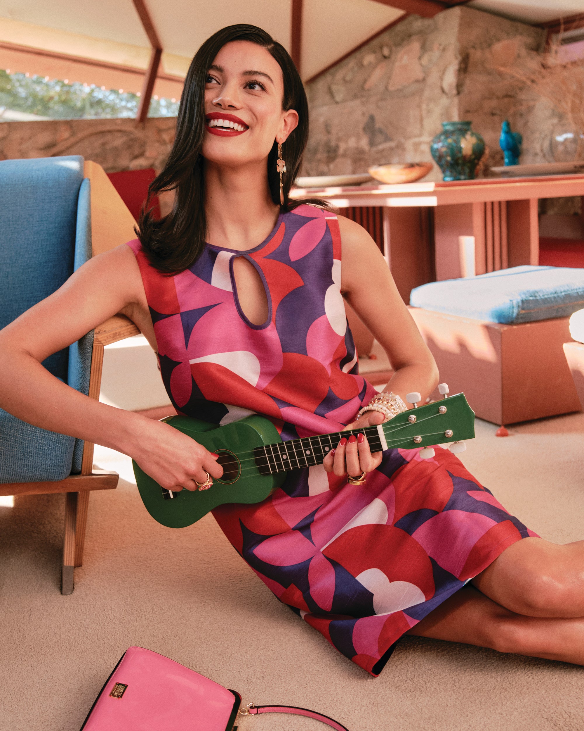 Jean Keyhole Shift Dress - Kaleidoscope – Frances Valentine