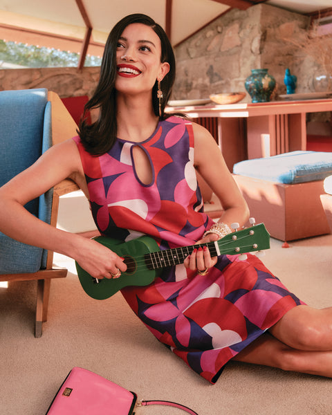 Jean Keyhole Shift Dress - Kaleidoscope – Frances Valentine