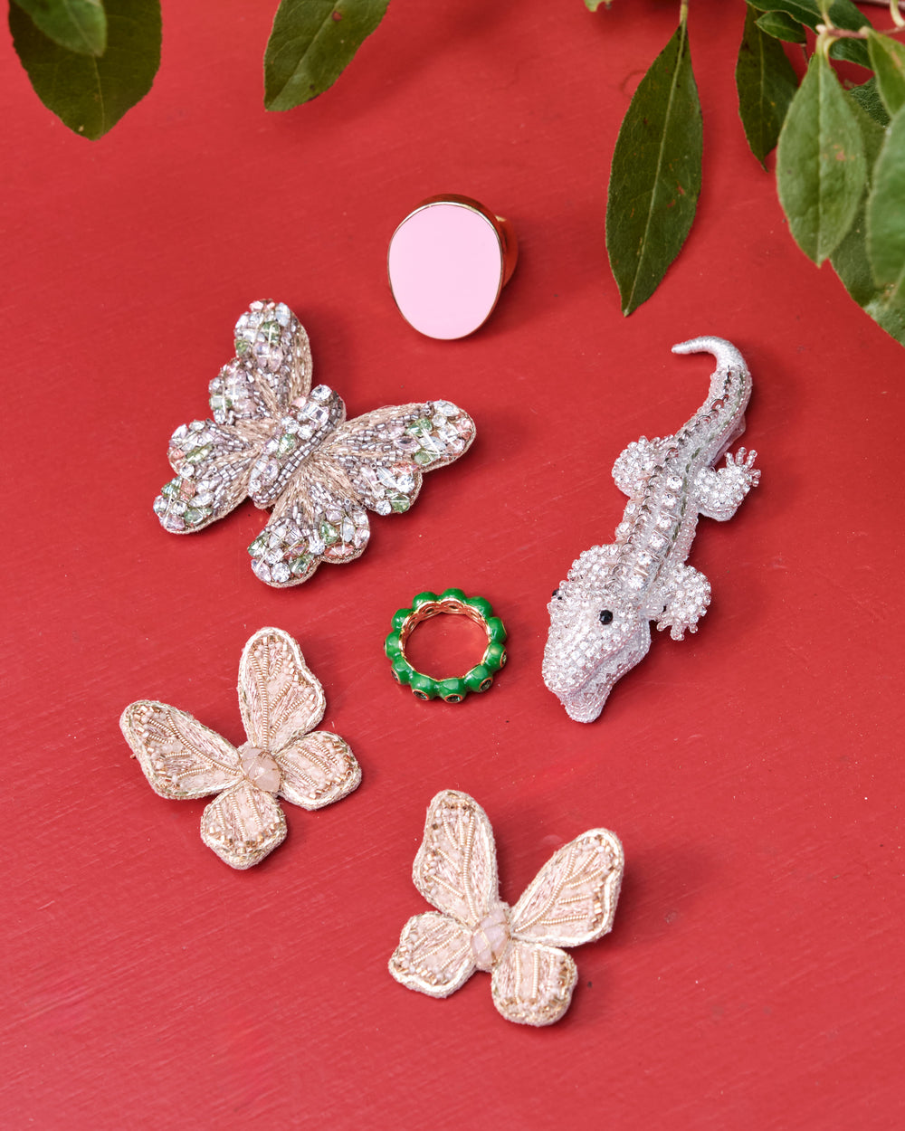 Alligator On Ice Brooch - Frances Valentine