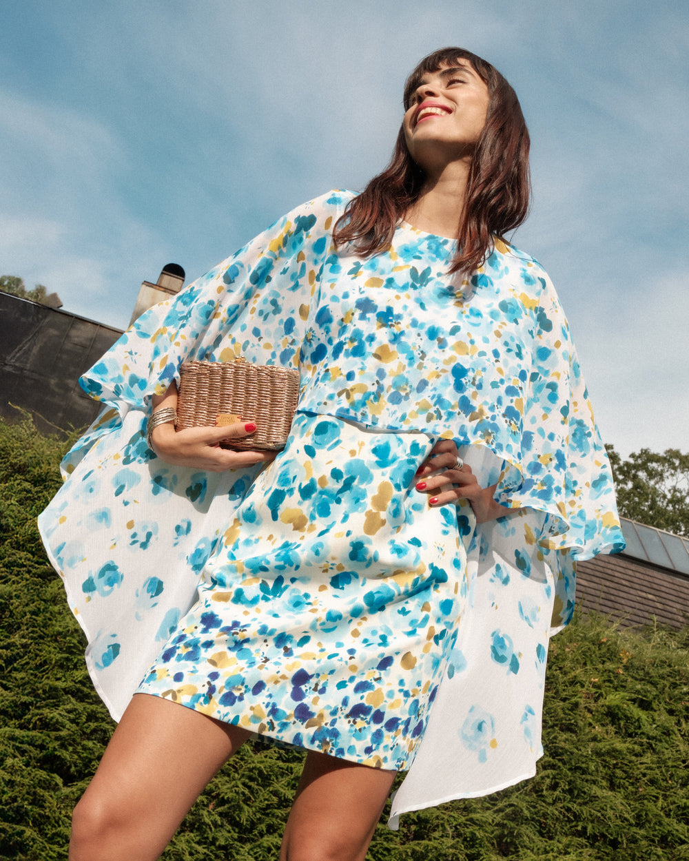 Mini Cape Dress - Pocket Full of Posies - Frances Valentine