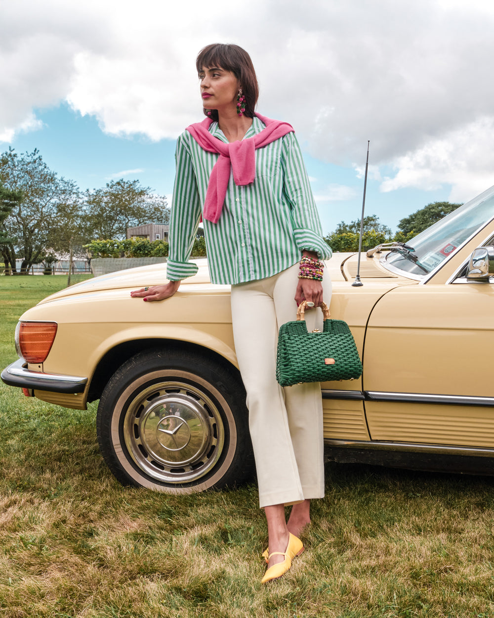 Perfect Button Down - Stripe Green - Frances Valentine