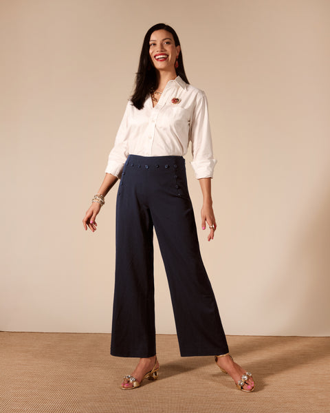 Sailor Pant - Navy – Frances Valentine