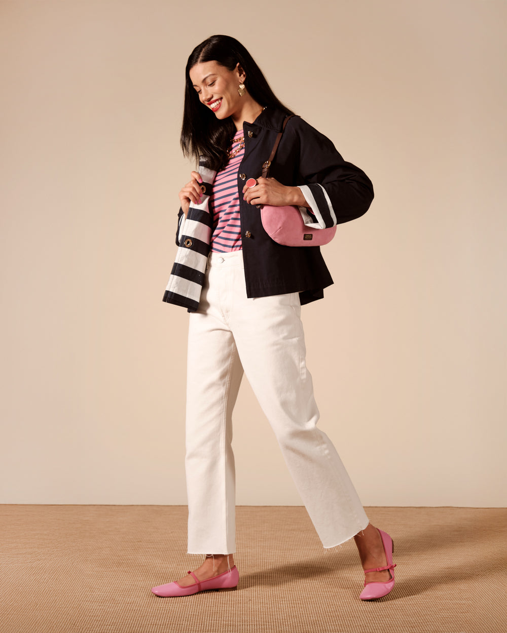 Short Spiffy Trench Coat - Navy Coats & Jackets Frances Valentine