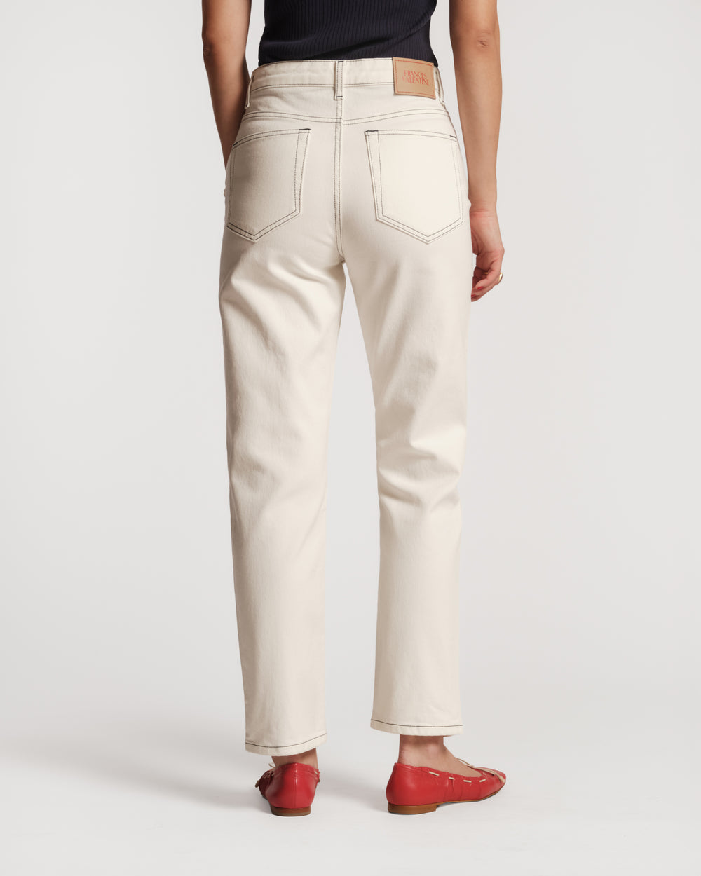 Stacy's Mom Jean Solid Denim Denim White Frances Valentine