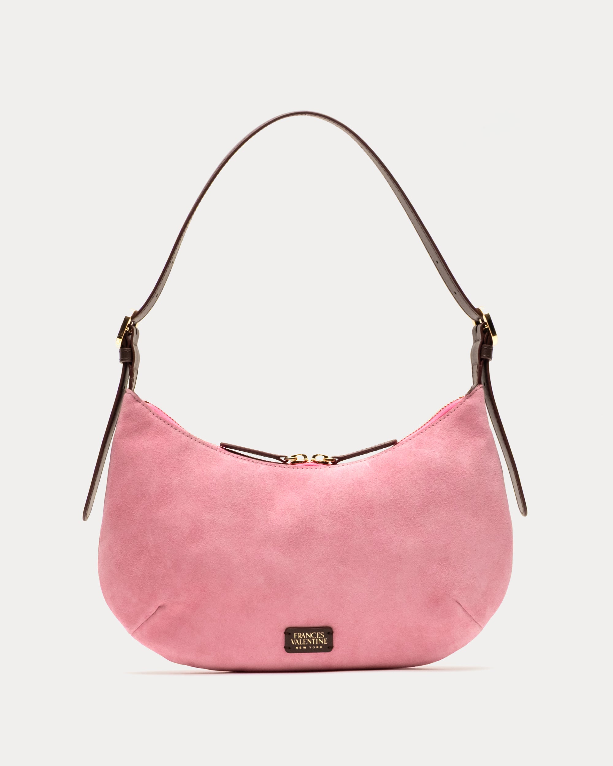 Starr Hobo Suede - Pink – Frances Valentine