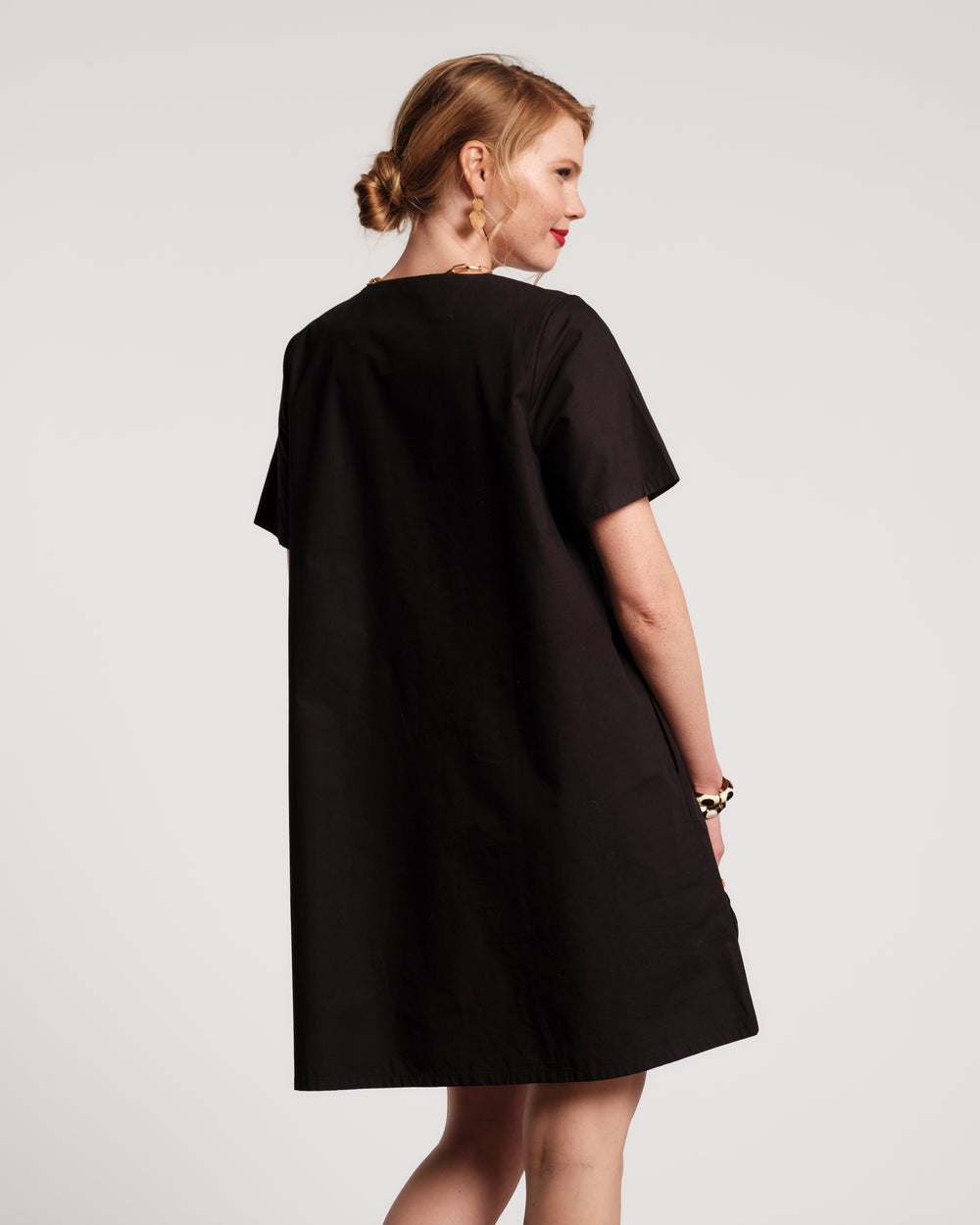 Schooner Dress - Black Flower Frances Valentine