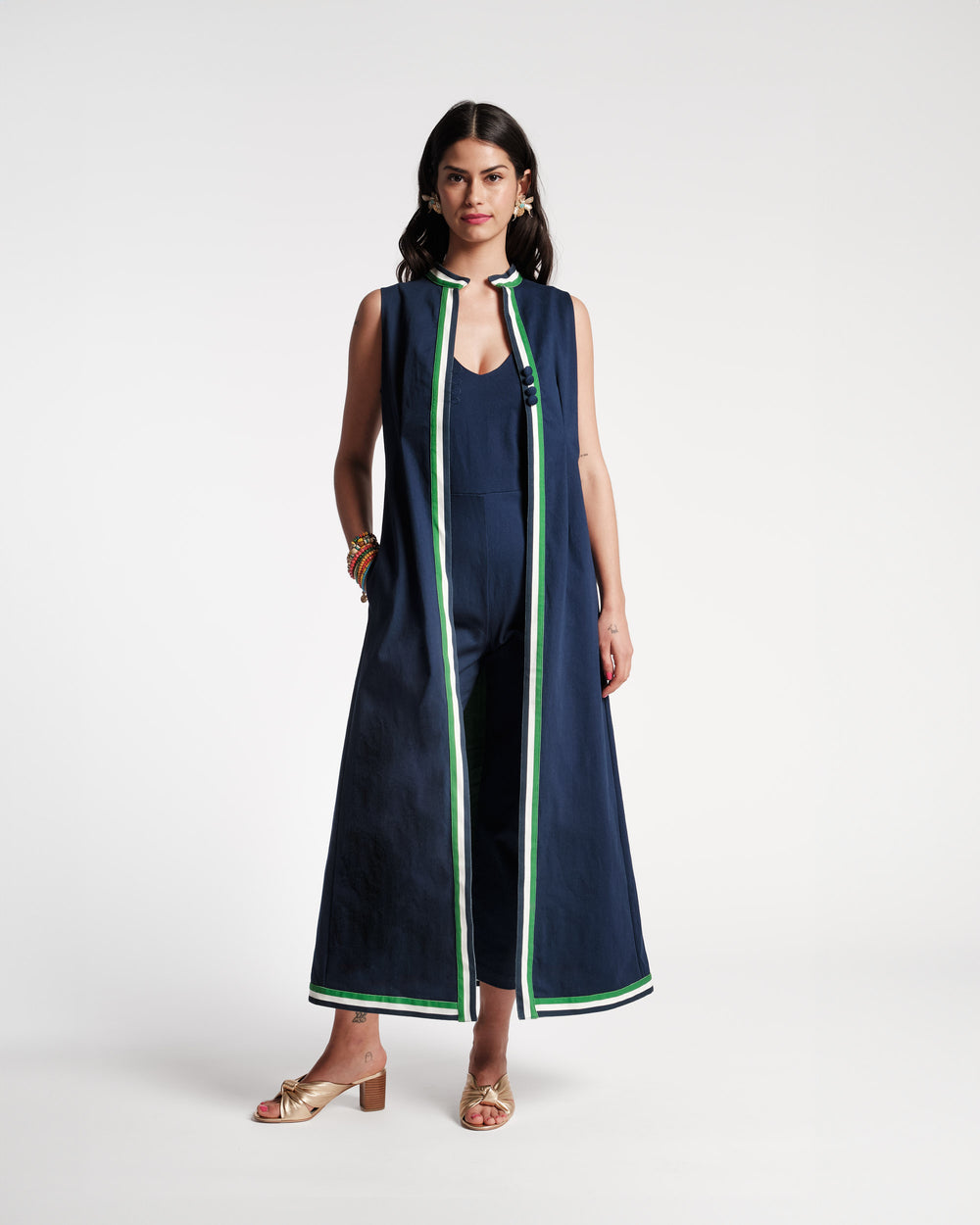 Susie Jumpsuit Set - Navy - Frances Valentine