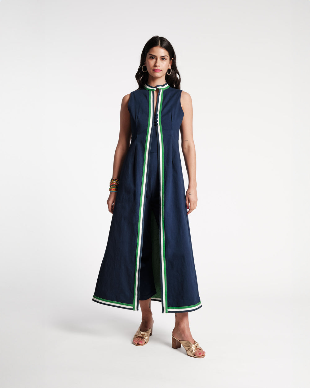 Susie Jumpsuit Set - Navy - Frances Valentine