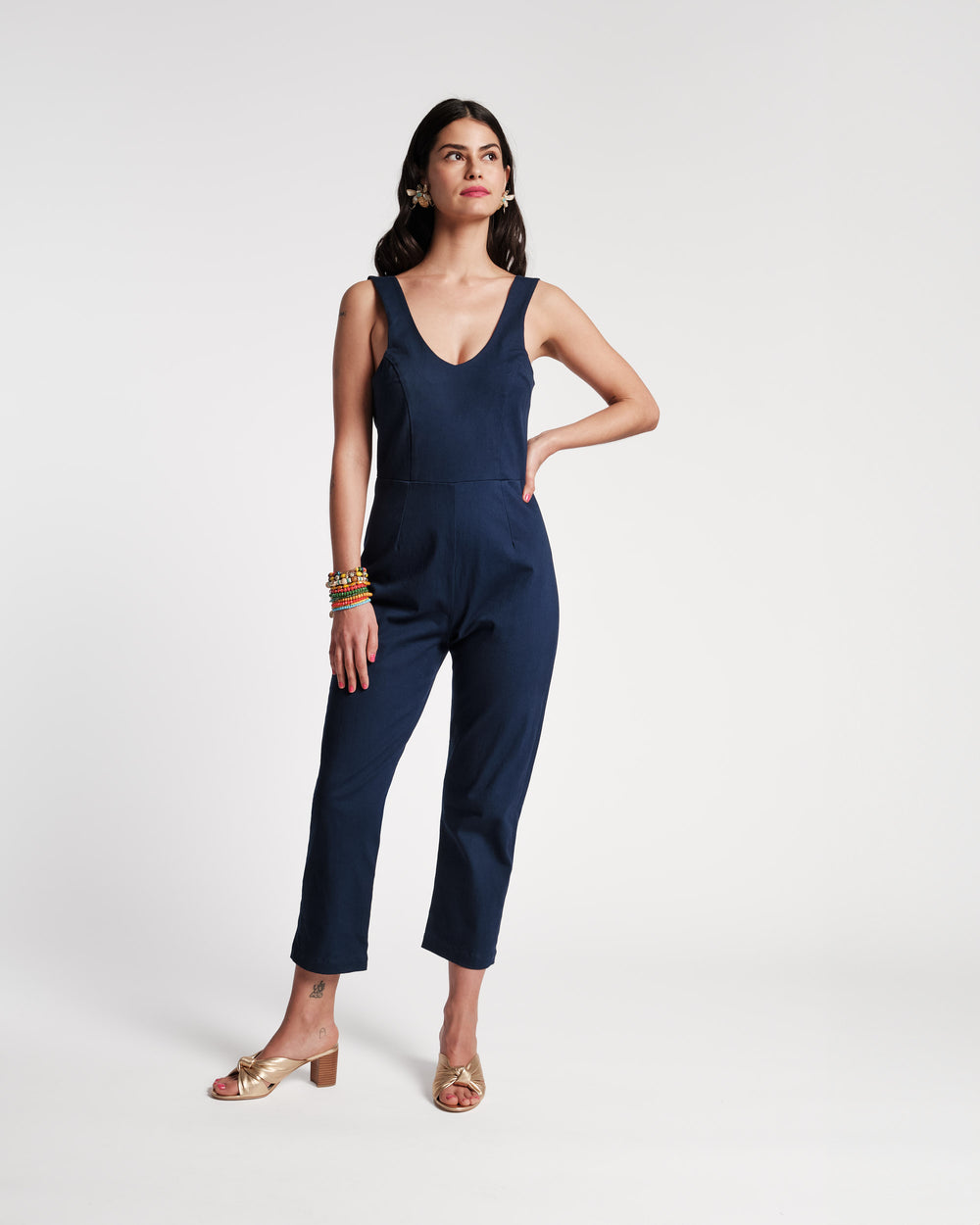 Susie Jumpsuit Set - Navy - Frances Valentine