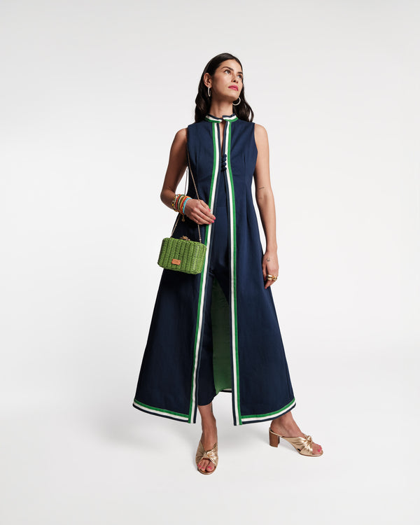 Susie Jumpsuit Set - Navy - Frances Valentine