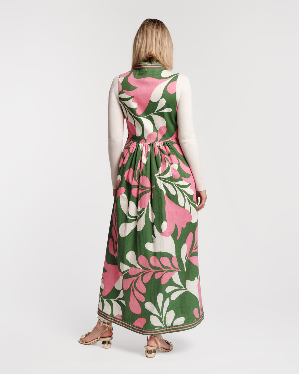 Susie Jacket Modern Palm Cotton Stretch Treetop/Multi Frances Valentine