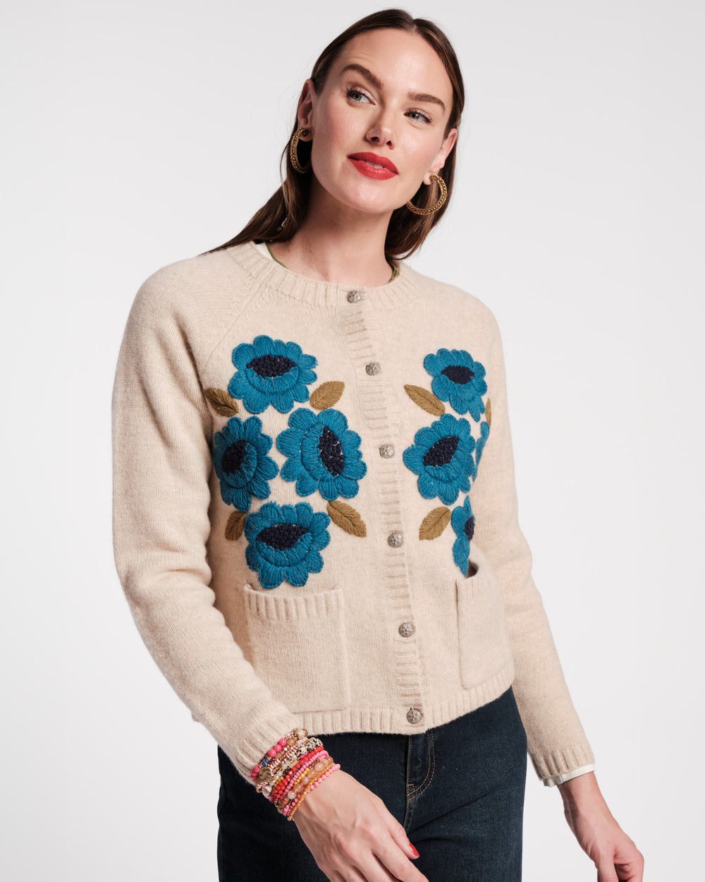 Bouquet Flower Cardigan - Frances Valentine