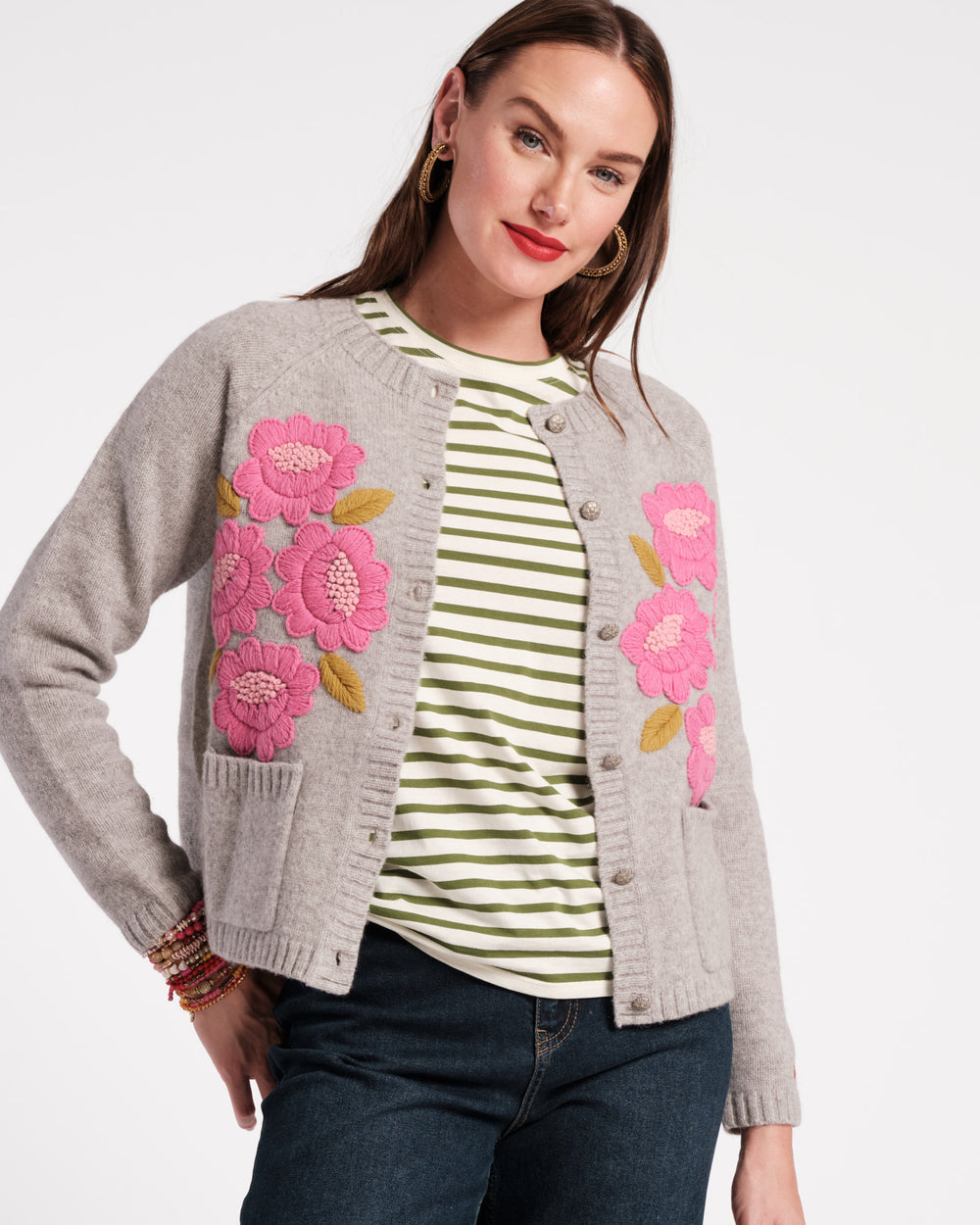 Bouquet Flower Cardigan - Frances Valentine