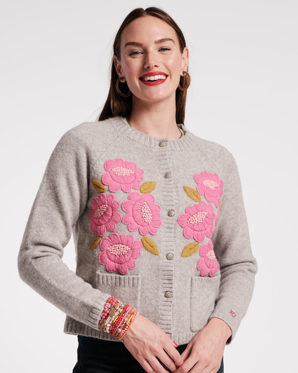 Bouquet Flower Cardigan - Frances Valentine