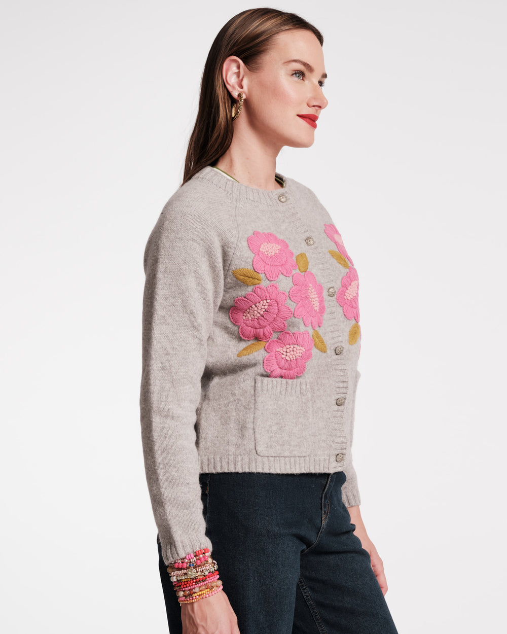 Bouquet Flower Cardigan - Frances Valentine
