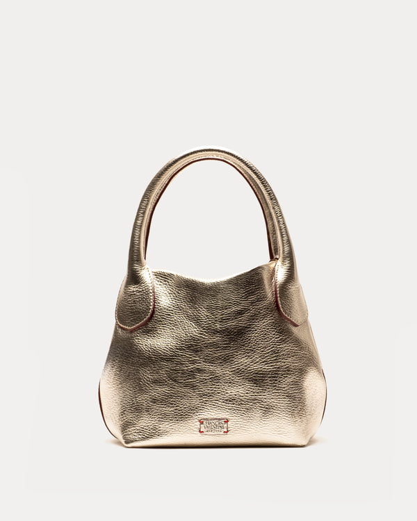Sweet Pea Mini Tumbled Leather Leather Metallic Gold OS Frances Valentine