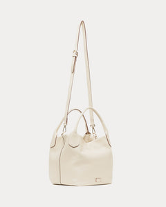 Sweet Pea Tote Tumbled Leather Oyster - Frances Valentine