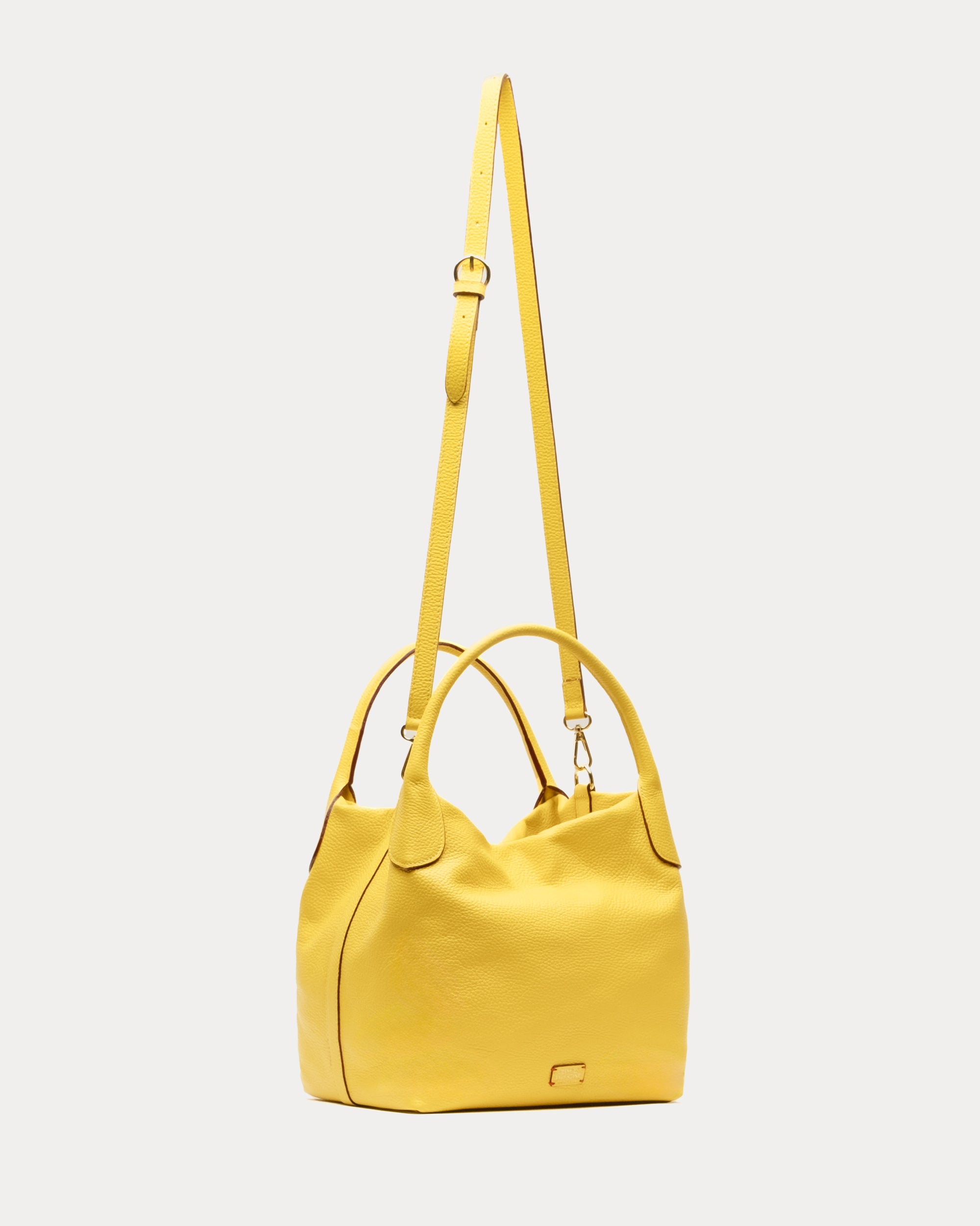 Sweet Pea Tote Tumbled Leather Canary