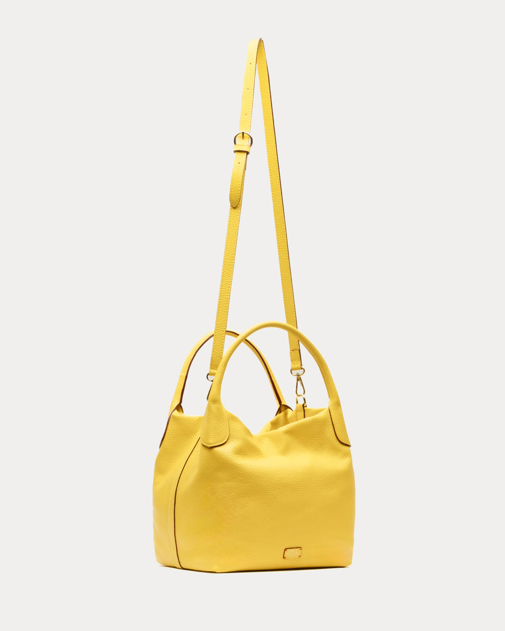Sweet Pea Tote - Tumbled Leather Canary - Frances Valentine