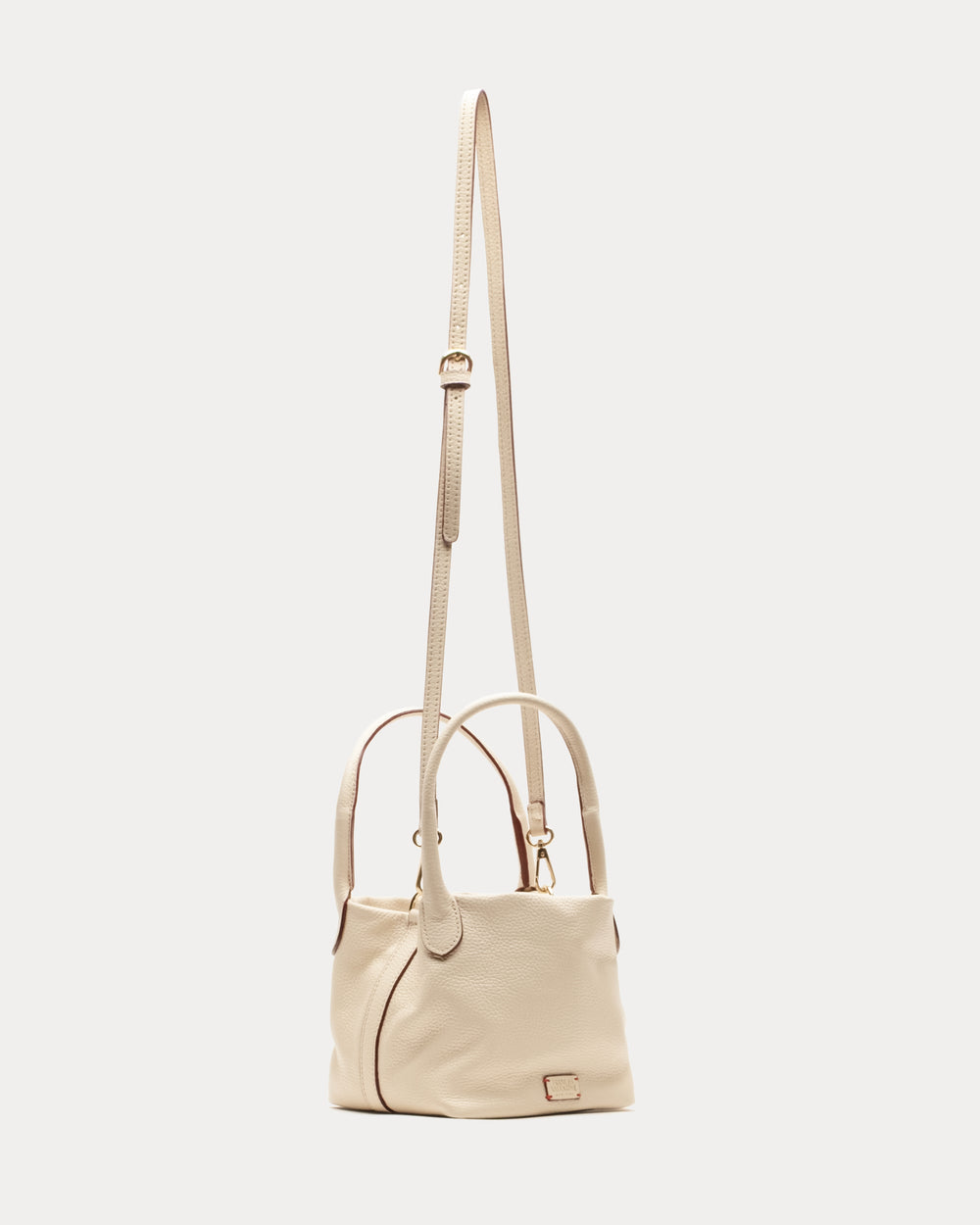 Teeny Sweet Pea - Tumbled Leather Oyster Handbag Frances Valentine