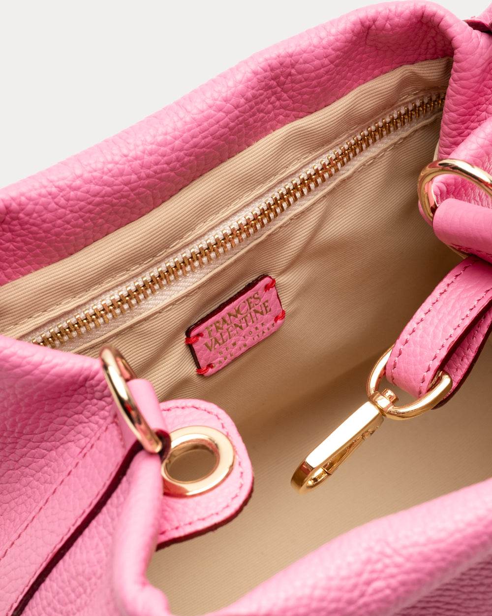 Sweet Pea Teeny Tumbled Leather Leather Pink OS Frances Valentine