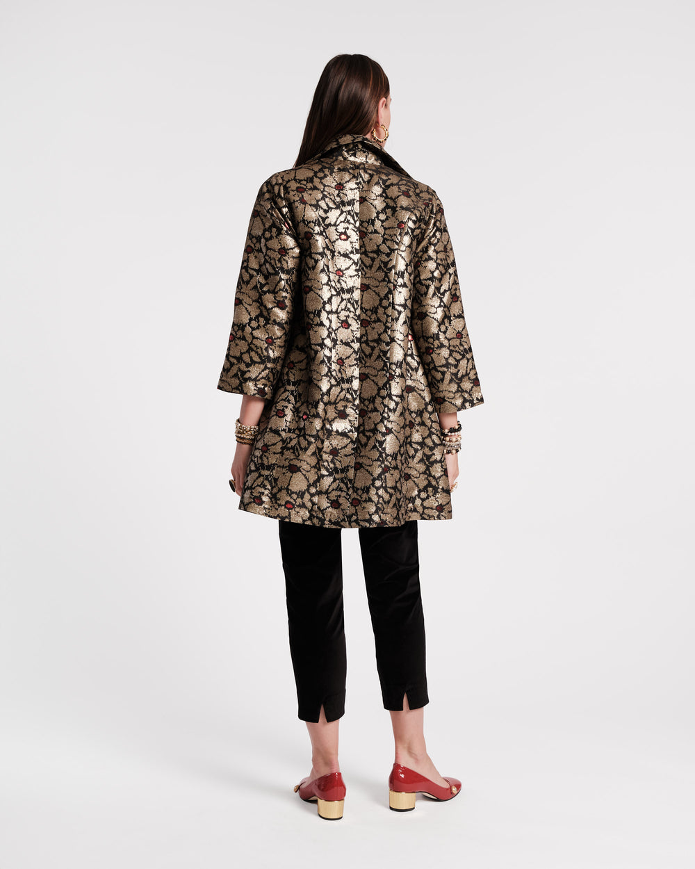 Cornelia Jacquard Swing Jacket Coats & Jackets Frances Valentine