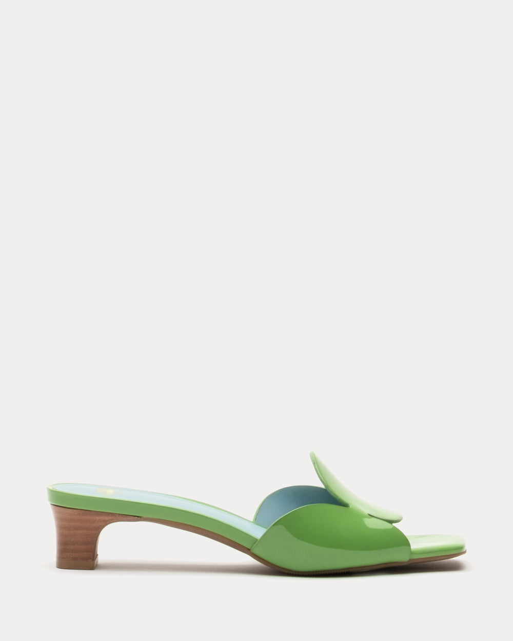 Sandy Circle - Slide Patent Green - Frances Valentine