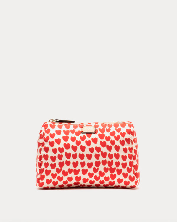 Small Cosmetic Baby Hearts Oyster/Red OS Frances Valentine
