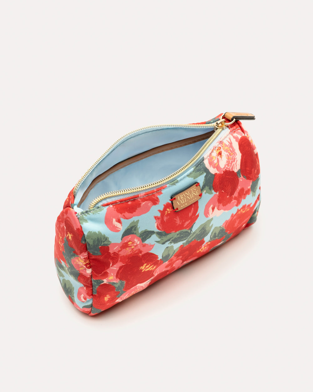 Small Cosmetic Peony Red/Light Blue OS Frances Valentine
