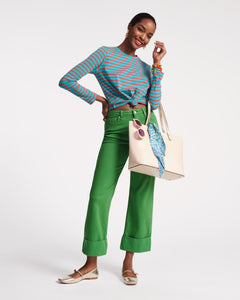 Smarty Cuffed Jeans Green - Frances Valentine