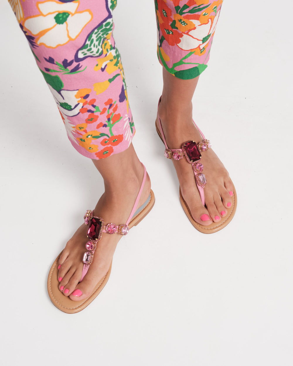 Tillie Sandals - Pink - Frances Valentine