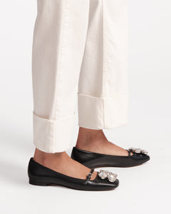 Smarty Cuffed Jeans White - Frances Valentine