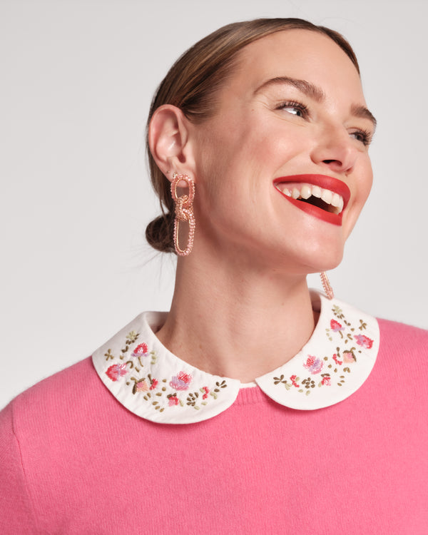 Louise Floral Collar Top - Embroidered - Frances Valentine