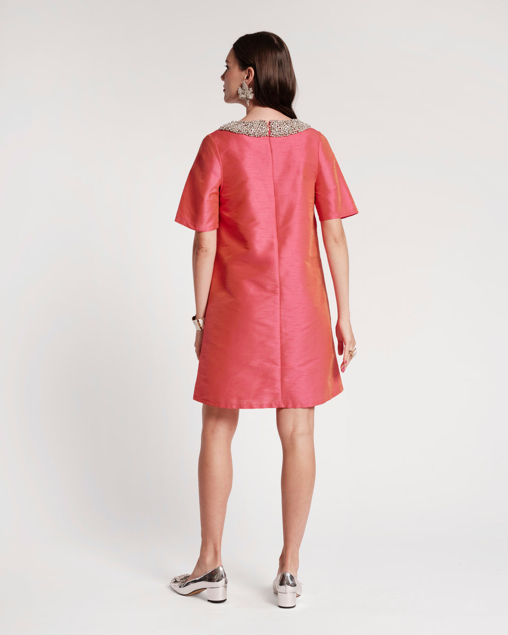 Tabby Shift Dress - Coral Dresses Frances Valentine