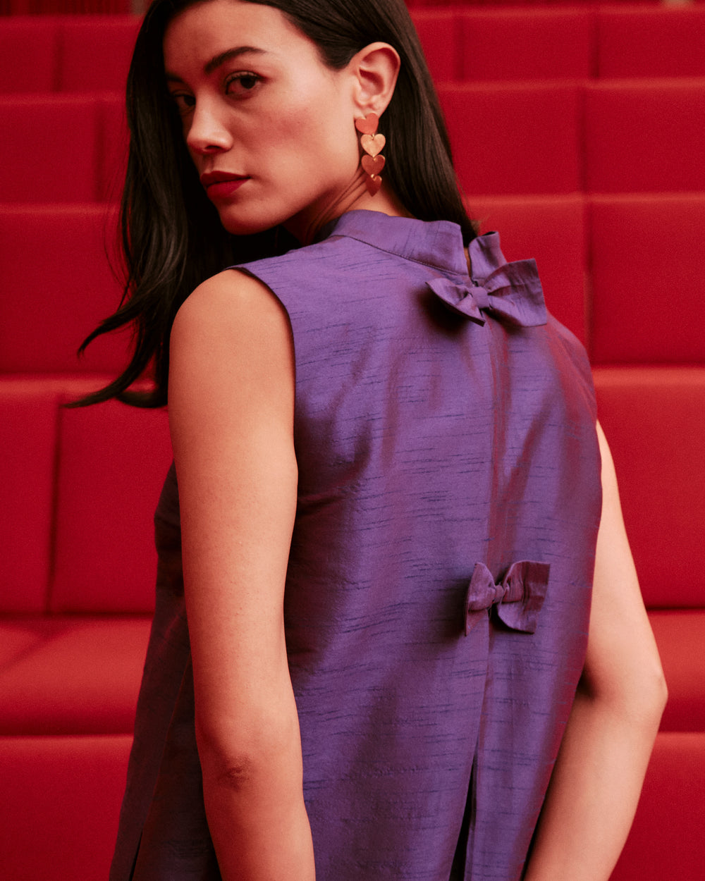 Sleeveless Diplomat Mini Dress - Violet Dresses Frances Valentine
