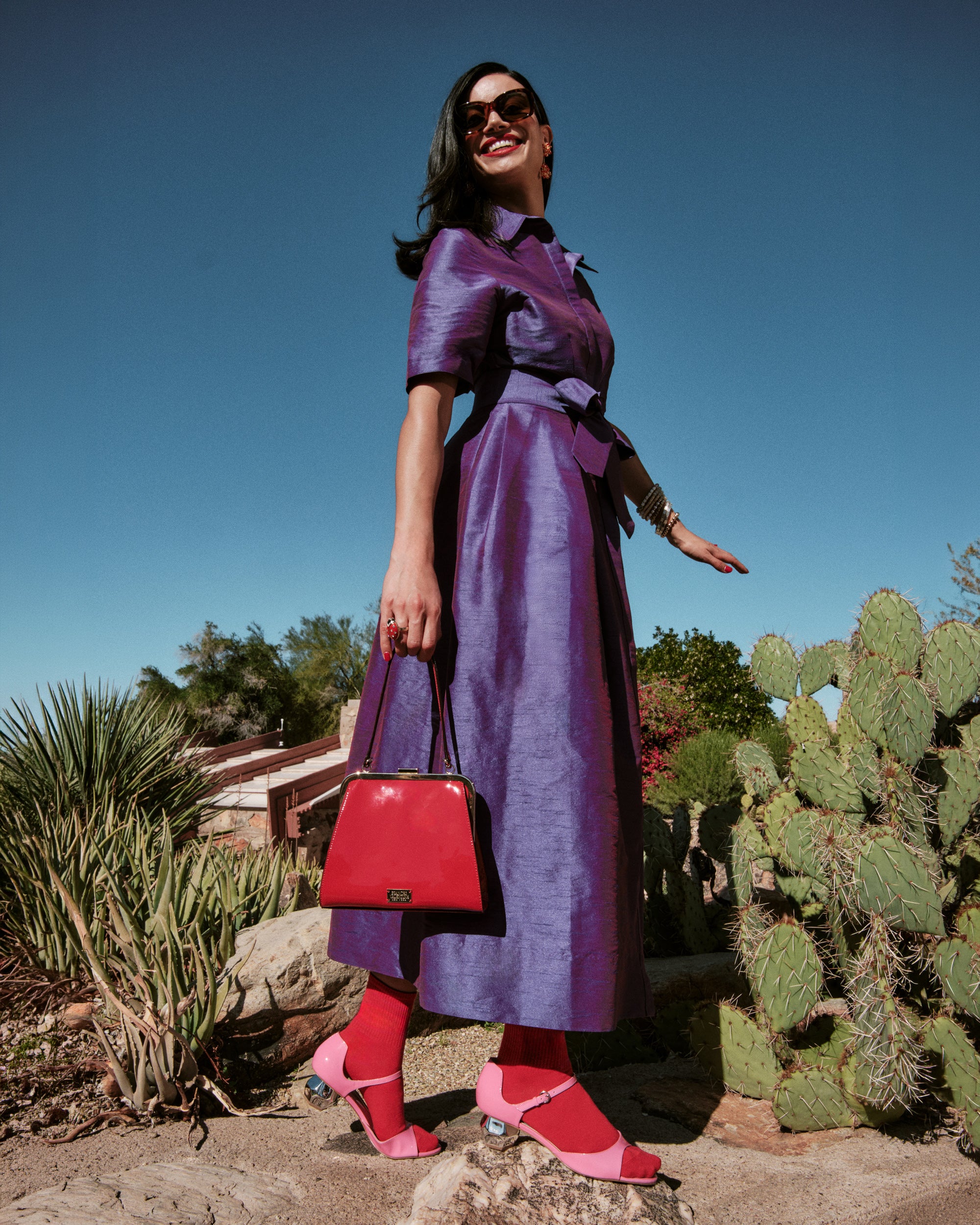 Lulu Frame Bag - Red – Frances Valentine