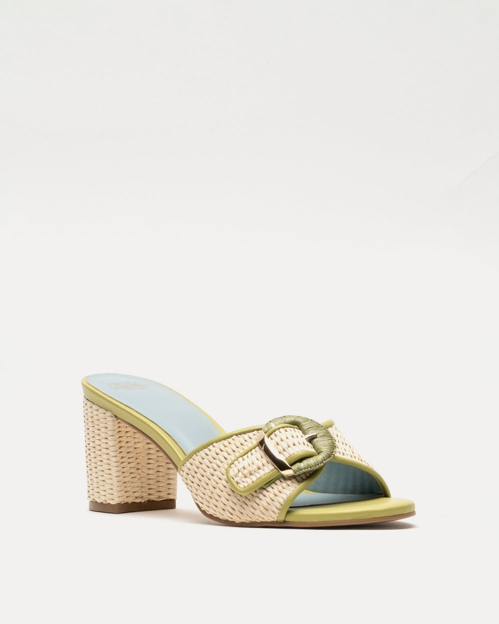 Taylor Raffia Heel - Green Heels Frances Valentine