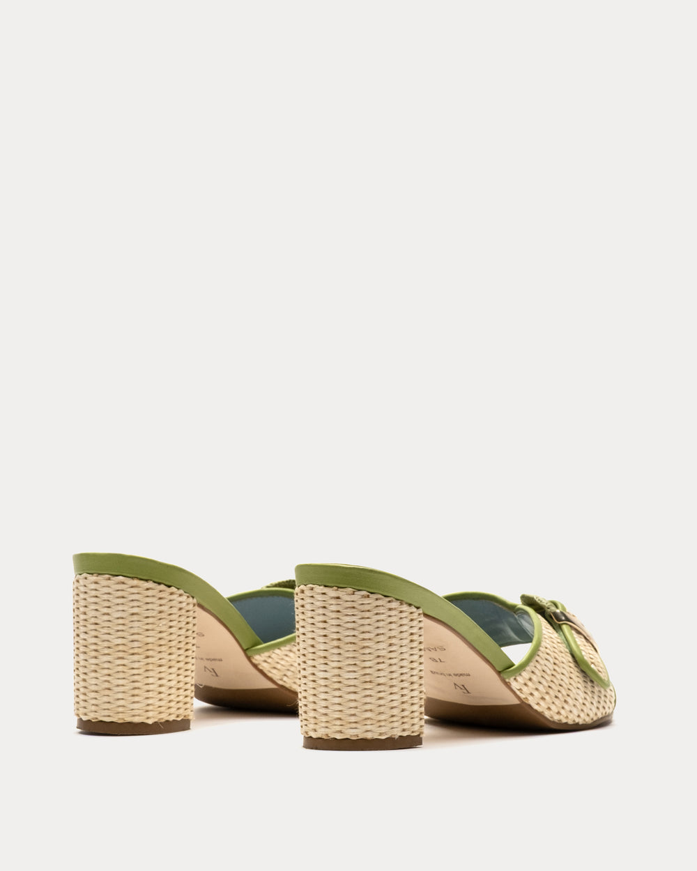 Taylor Raffia Heel - Green Heels Frances Valentine