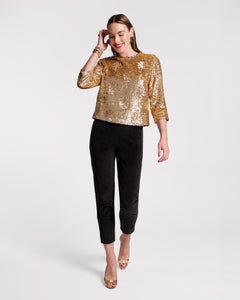 Taylor Sequin Top Floral - Frances Valentine