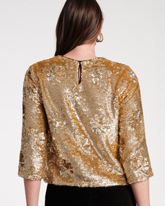 Taylor Sequin Top Floral - Frances Valentine