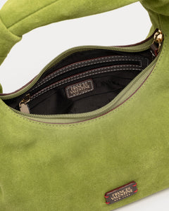 Tinsley Hobo Suede Green - Frances Valentine