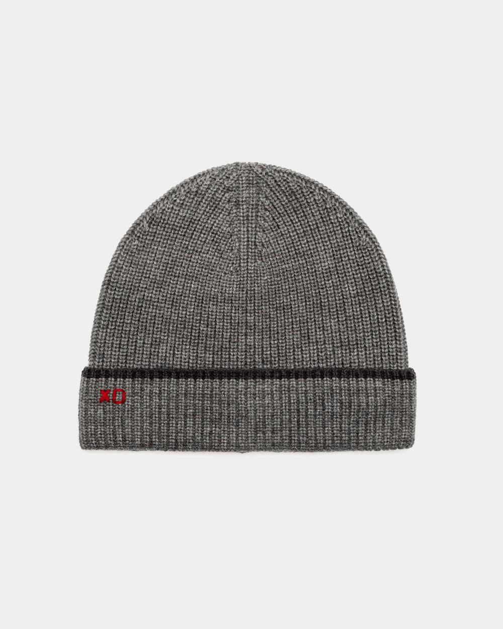 Cuffed Ribbed Beanie - Charcoal