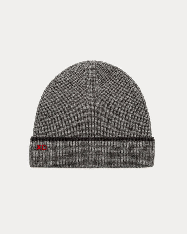 Cuffed Ribbed Beanie - Charcoal