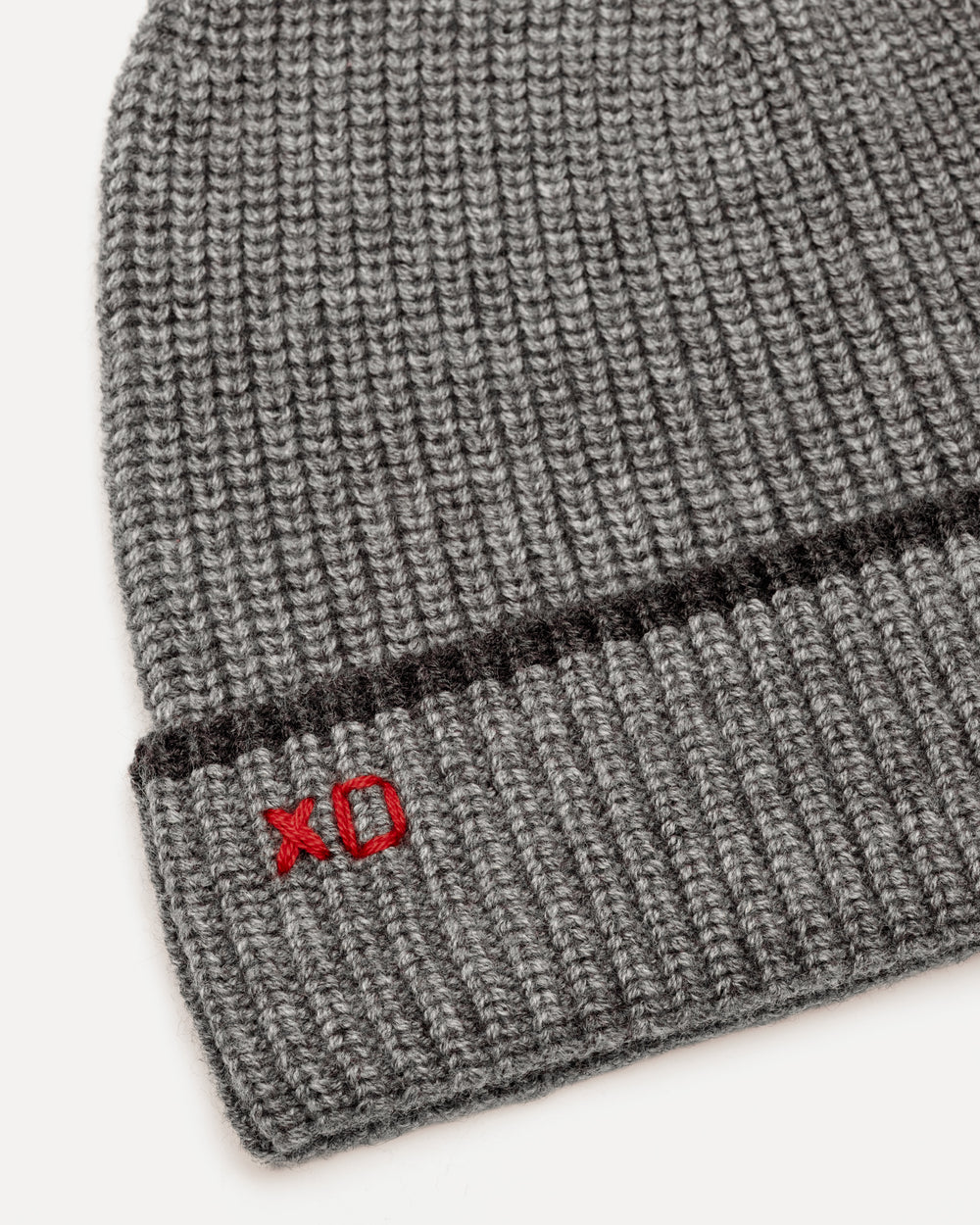Cuffed Ribbed Beanie - Charcoal