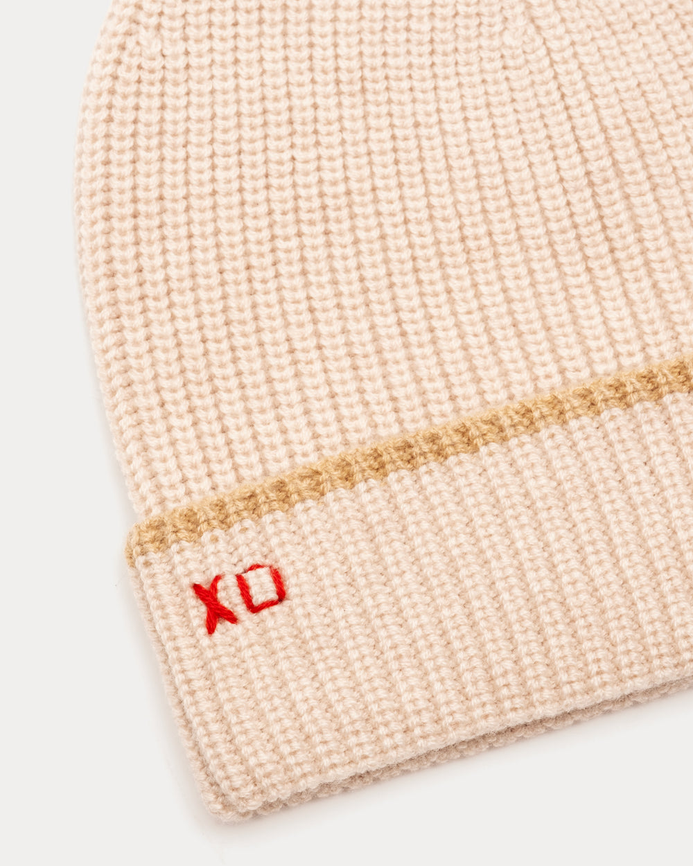 Cuffed Ribbed Beanie - Natural