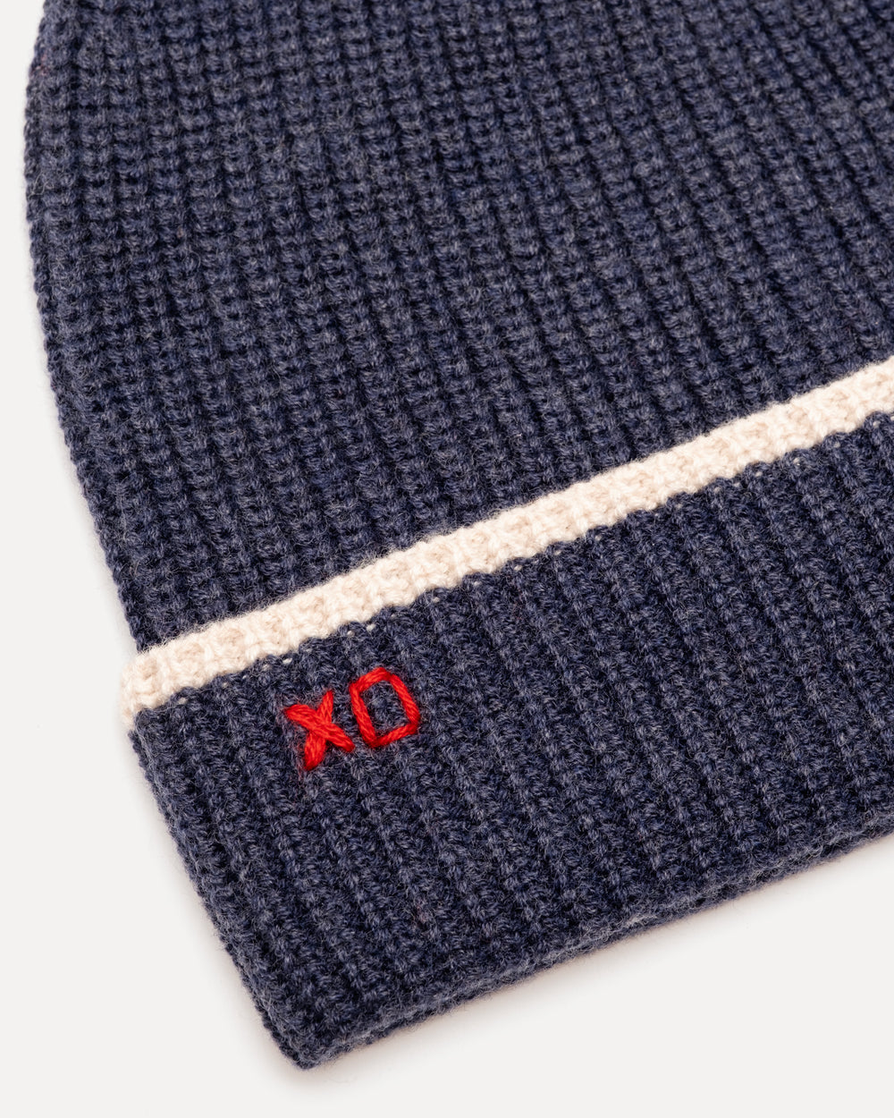 Cuffed Ribbed Beanie - Navy
