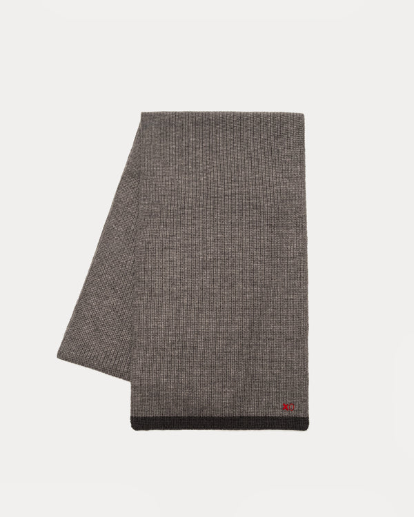 Ribbed Scarf - Charcoal