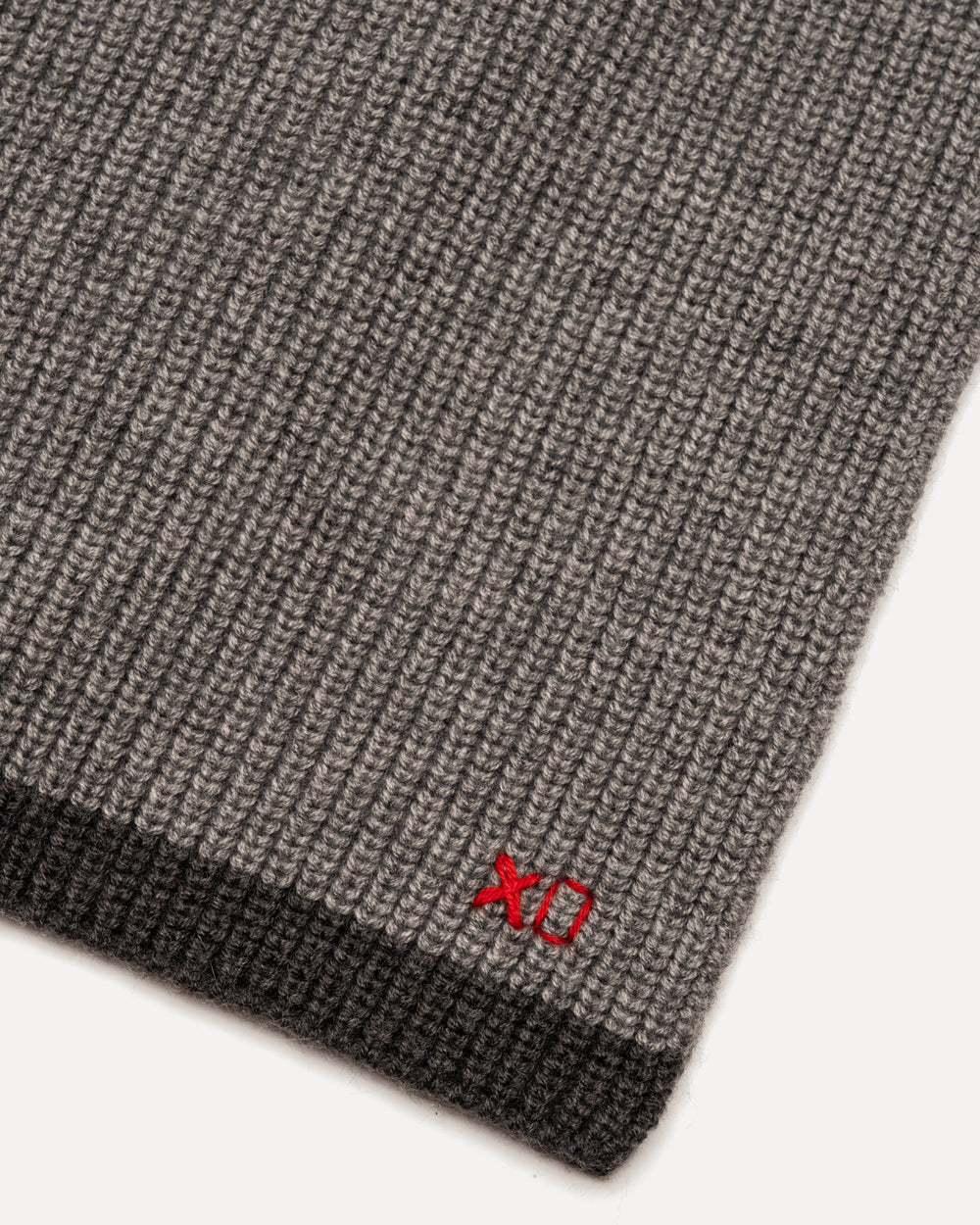 Ribbed Scarf - Charcoal