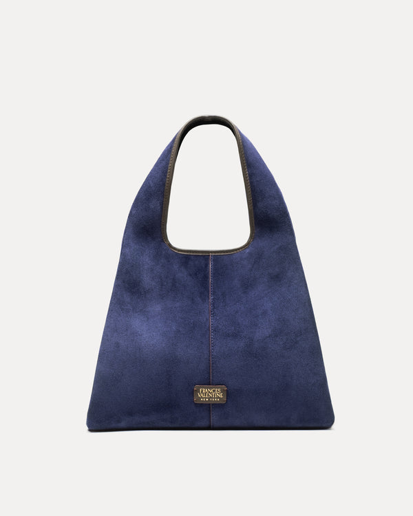 Tootsie Tote Suede Leather Navy OS Frances Valentine