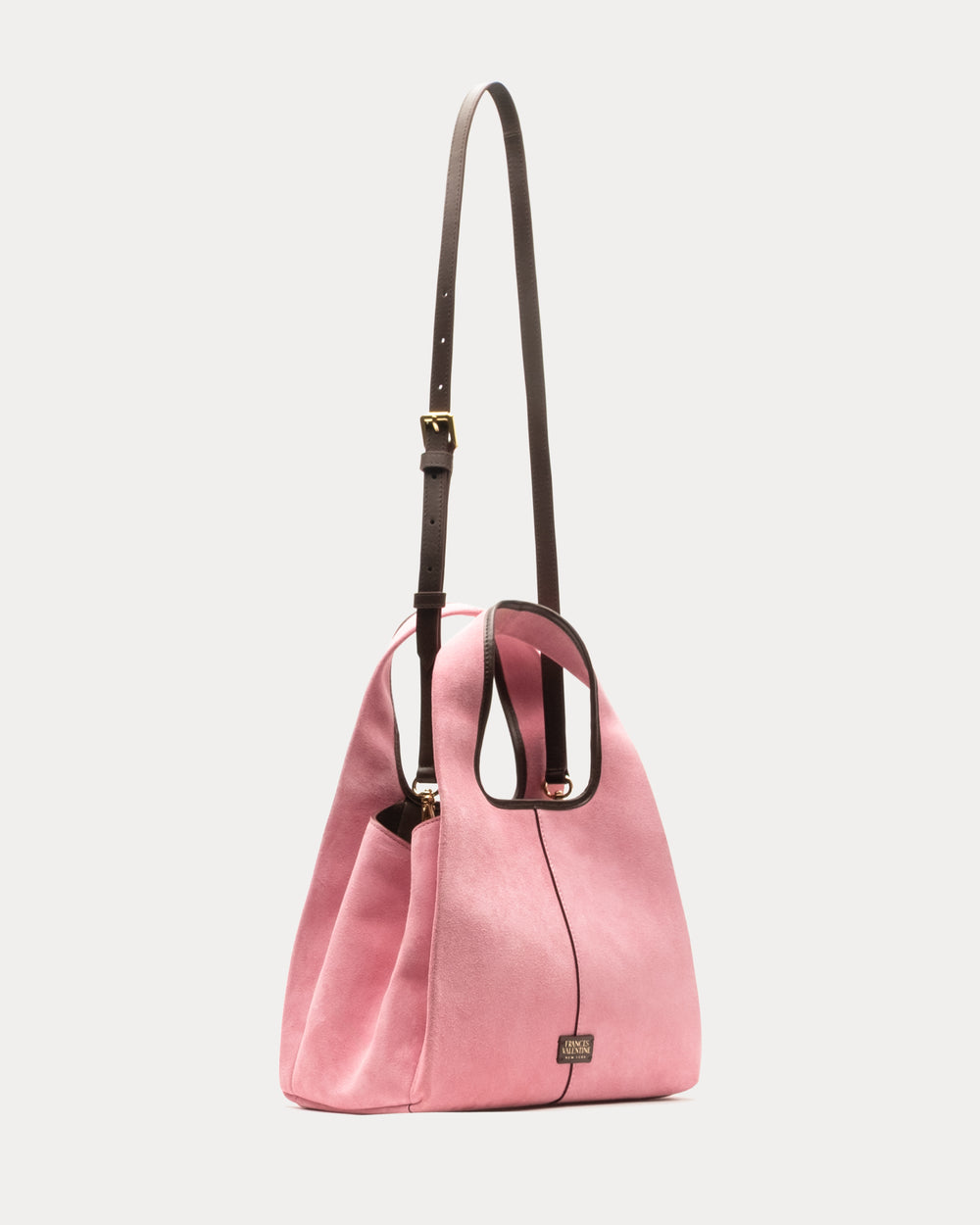 Tootsie Tote Suede Leather Pink OS Frances Valentine
